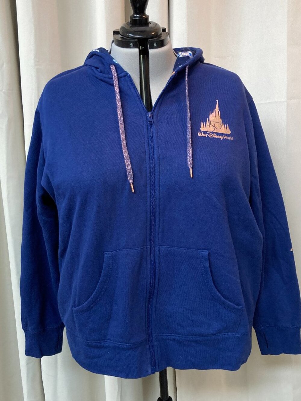Disney 3X 50th Anniversary Zip Up Hoodie